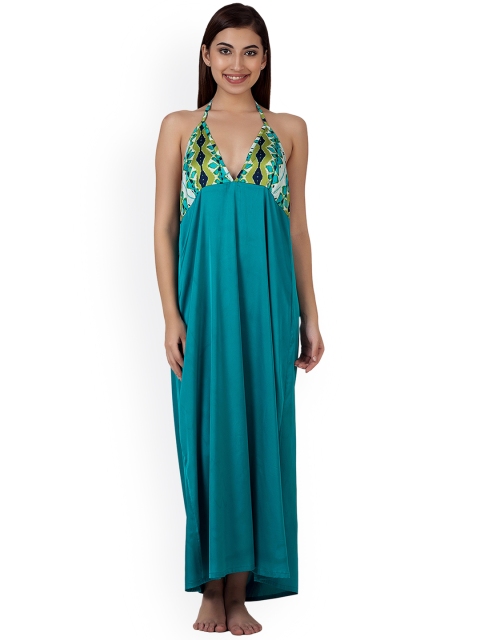

Clovia Green Solid Nightdress