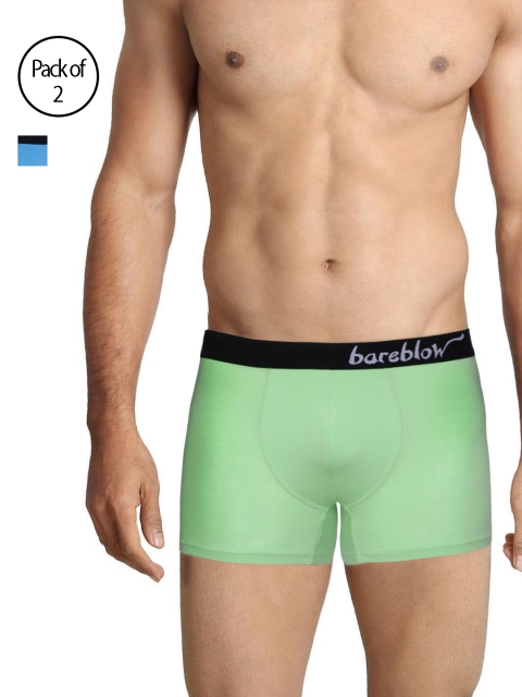 

Bareblow Men Pack of 2 Blue & Green Trunks