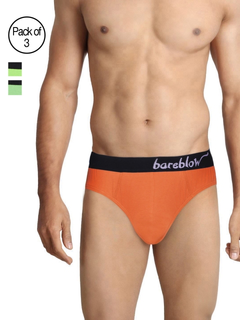 

Bareblow Men Pack of 3 Assorted Briefs BBBR040506XL, Multi