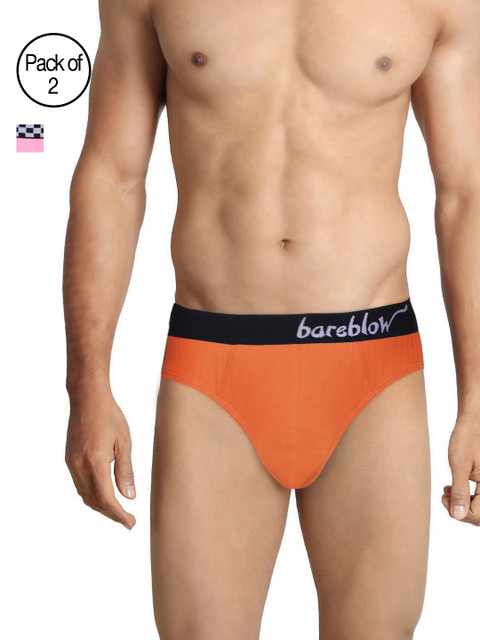 

Bareblow Men Pack of 2 Assorted Briefs BBBR0607XL, Multi