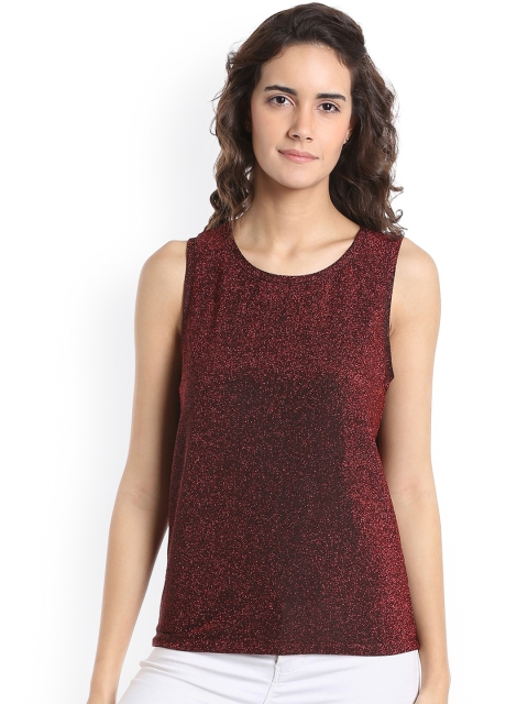 

Vero Moda Women Red Self-Design Tank Top