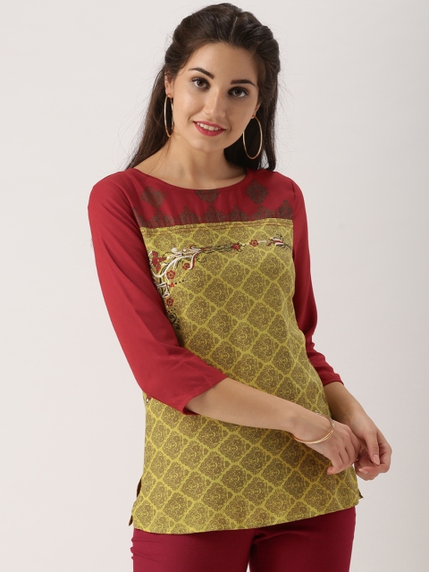 

IMARA Women Green Printed Top