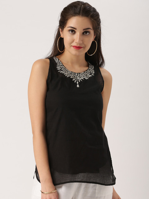 

IMARA Women Black Solid Top