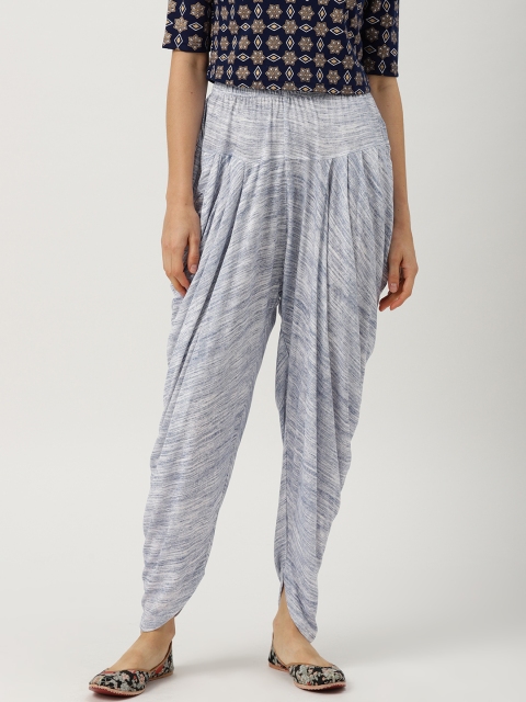 

IMARA Women Blue Loose Fit Solid Dhoti Pants