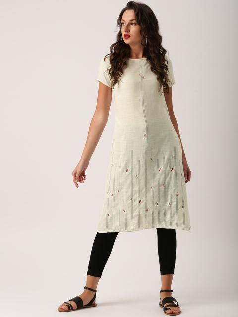 

IMARA Off-White Embroidered Tunic