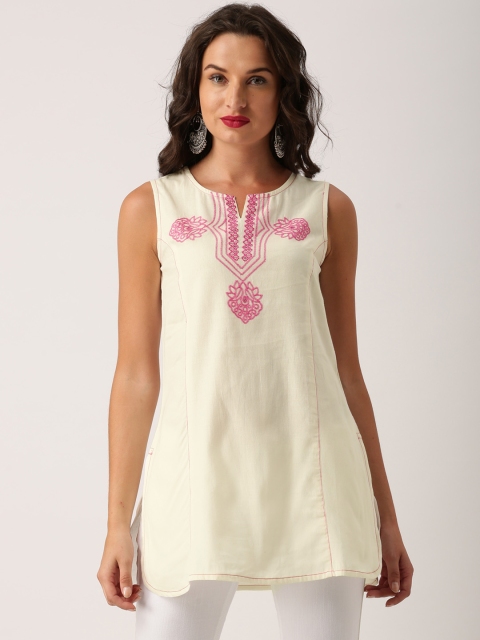 

IMARA Off-White Embroidered Tunic