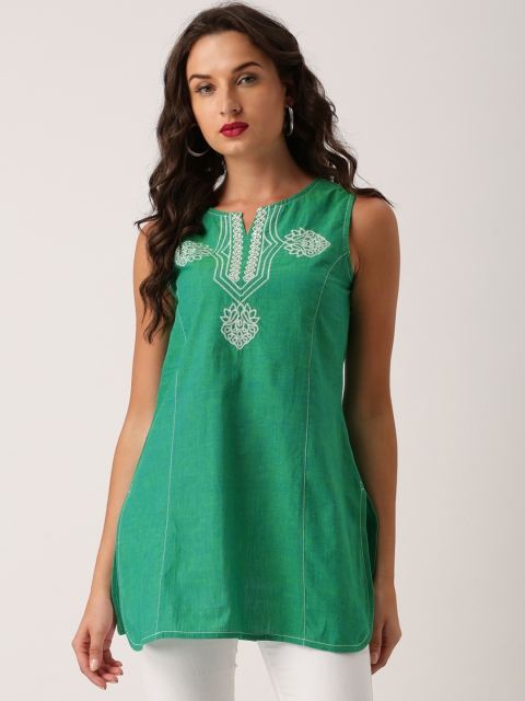 

IMARA Green Embroidered Tunic