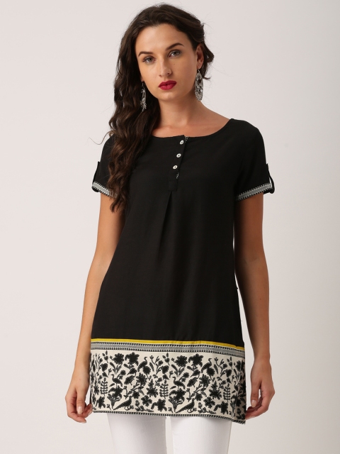 

IMARA Black Printed Tunic