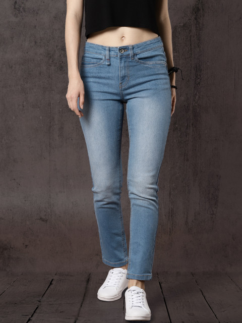 

Roadster Women Blue Skinny Fit Mid-Rise Clean Look Stretchable Jeans