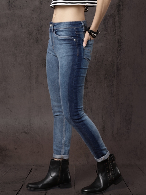 

Roadster Women Blue Skinny Fit Mid-Rise Clean Look Stretchable Jeans