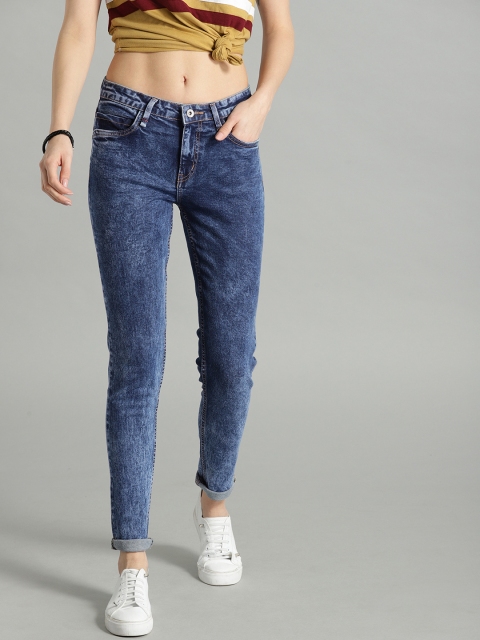 

Roadster Women Blue Skinny Fit Mid-Rise Clean Look Stretchable Jeans