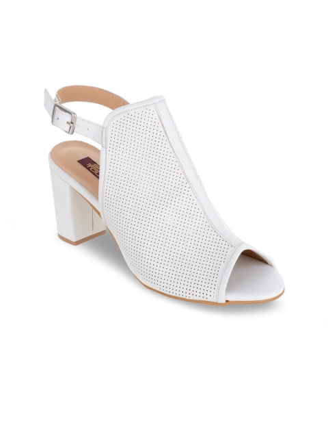 

SHUZ TOUCH Women White Solid Mules