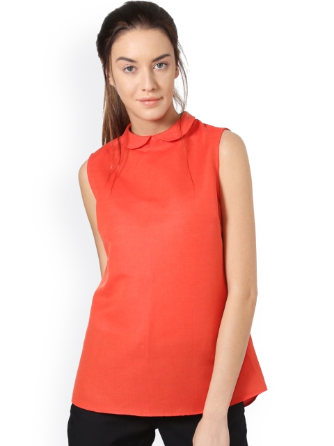 

Allen Solly Women Orange Solid Top