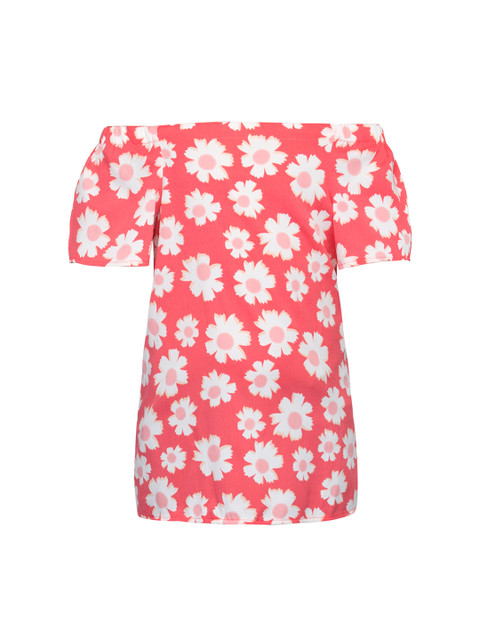 

Oxolloxo Girls Coral Pink Printed Top