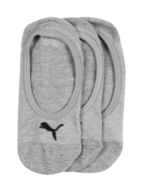 

Puma Unisex Pack of 3 FOOTIE Shoeliners, Grey