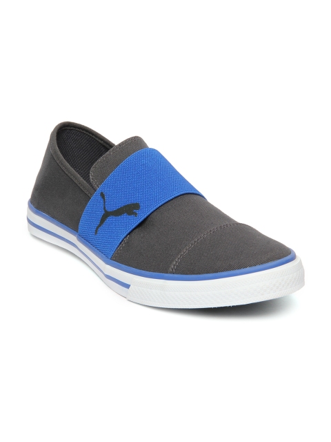 

Puma Men Grey Alpha Slip-On Sneakers