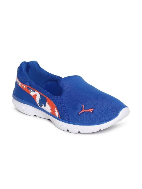 

Puma Women Blue FashIN Stretch IDP Lapis Blue-Hot Coral Slip-On Sneakers