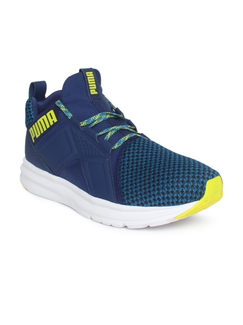 

Puma Men Blue EnzoTerrain Mesh Mid-Top Running Shoes