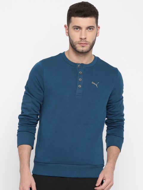 

Puma Men Teal Blue Solid Sweatshirt