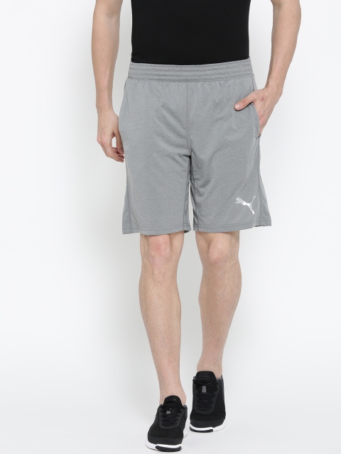 

Puma Men Grey Solid Regular Fit Sports Essential Dri-Release Shorts