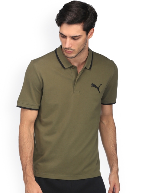 

Puma Men Olive Green Solid Active Hero Polo T-shirt