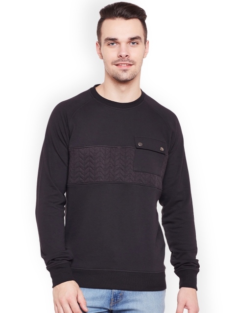 

Club York Men Black Solid Sweatshirt