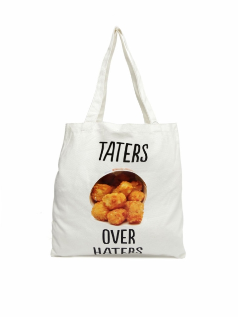 

FOREVER 21 Off-White Printed Tote Bag
