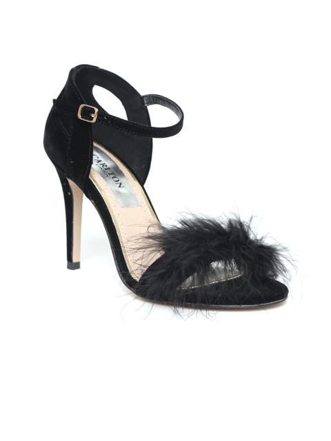

Carlton London Women Black Faux Fur Detail Sandals