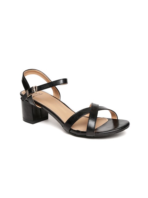 

Carlton London Women Black Solid Sandals