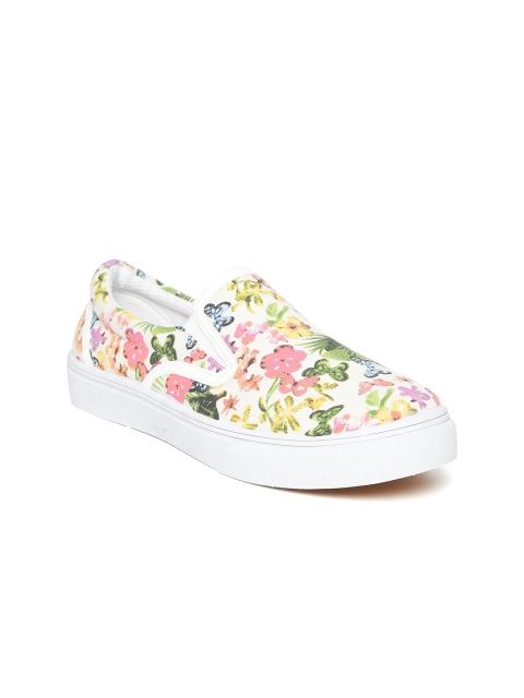 

Carlton London Women Multicoloured Floral Print Slip-On Sneakers, Multi