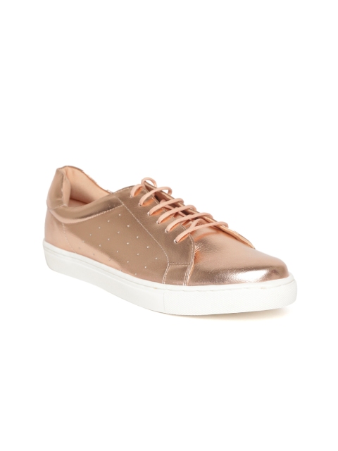 

Carlton London Women Rose Gold Sneakers