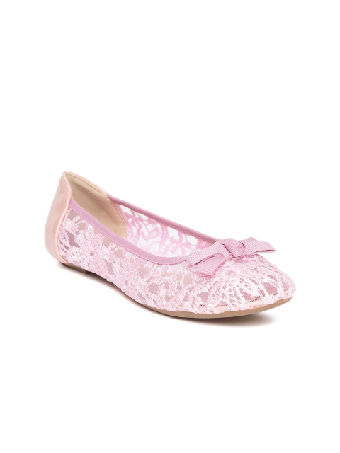 

Carlton London Women Pink Woven Design Ballerinas