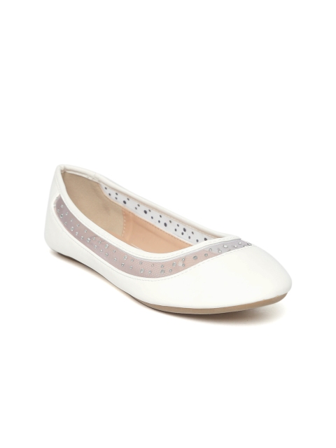 

Carlton London Women White Solid Ballerinas