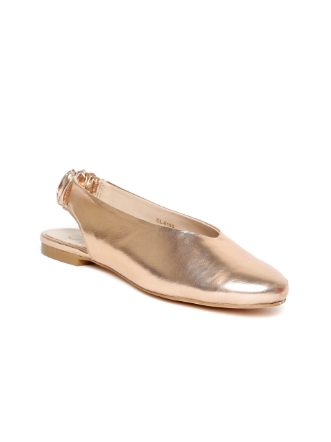 

Carlton London Women Rose Gold-Toned Solid Flats