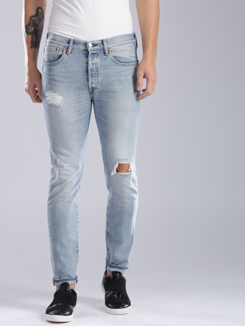 

Levis Men Blue 501S Skinny Fit Mid-Rise Mildly Distressed Stretchable Jeans