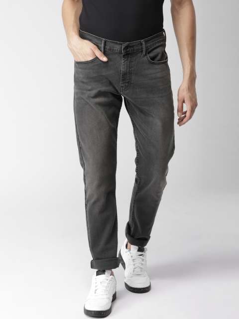 

Levis Men Charcoal Grey 502 Regular Fit Low-Rise Clean Look Stretchable Jeans