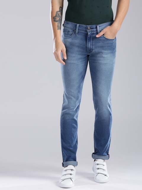 

Levis Men Blue 65504 Skinny Fit Mid-Rise Clean Look Stretchable Jeans