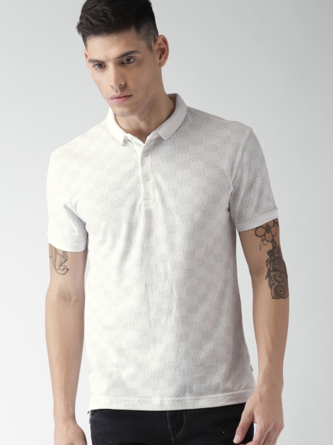 

Levis Men White Self-Design Polo T-Shirt
