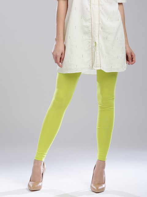 

W Lime Green Ankle-Length Leggings