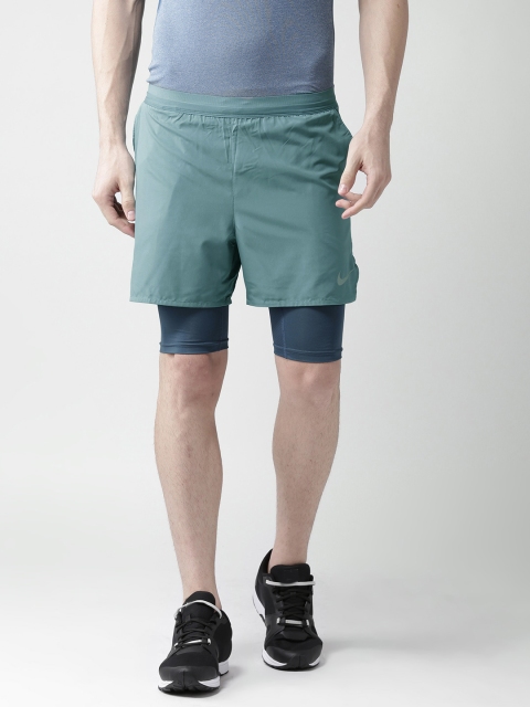 

Nike Men Blue AS 5IN Distance 2-in-1 Running Shorts