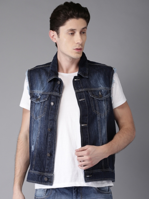 

Moda Rapido Men Blue Washed Denim Jacket