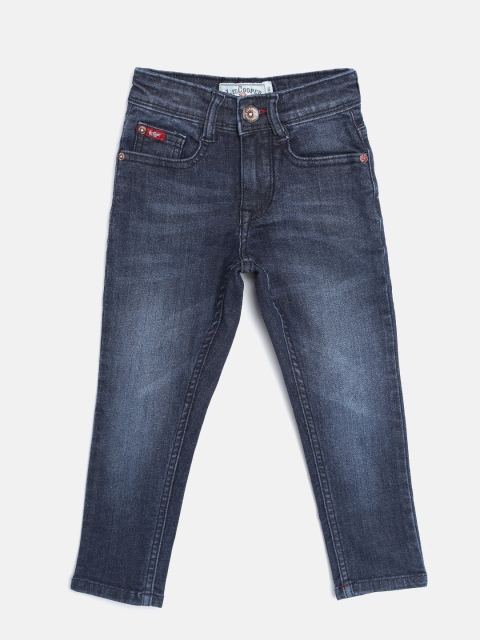 

Lee Cooper Boys Navy Blue Skinny Fit Mid-Rise Clean Look Stretchable Jeans