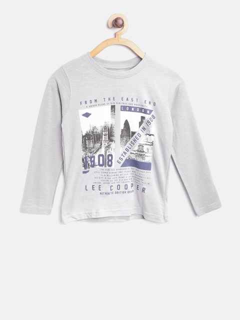 

Lee Cooper Boys Grey Printed Round Neck T-shirt