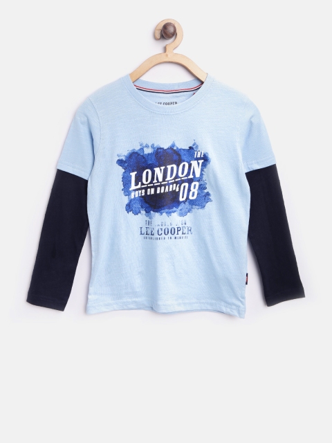 

Lee Cooper Boys Blue Printed Round Neck T-shirt