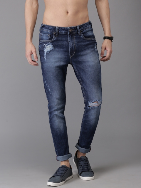 

Moda Rapido Men Blue Tapered Fit Mid-Rise Mildly Distressed Stretchable Jeans