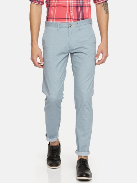 

U.S. Polo Assn. Men Blue Austin Trim Fit Printed Chinos