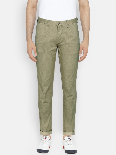 

U.S. Polo Assn. Men Khaki Regular Fit Printed Chinos