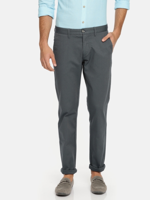 

U.S. Polo Assn. Men Grey Regular Fit Self Design Chinos