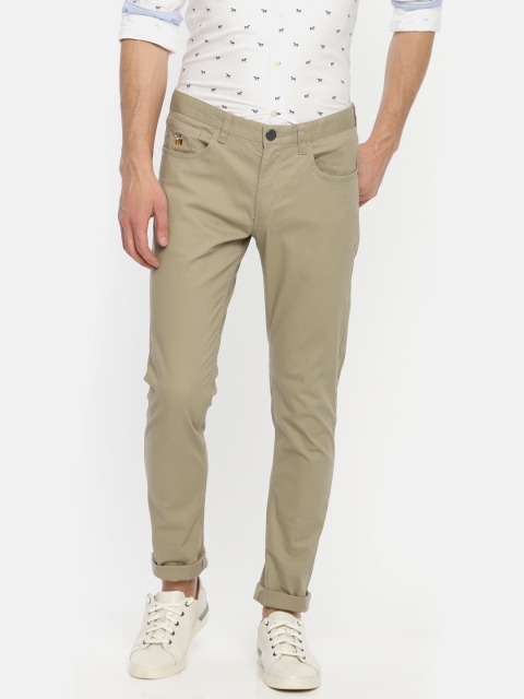 

U.S. Polo Assn. Men Khaki Regular Fit Solid Regular Trousers