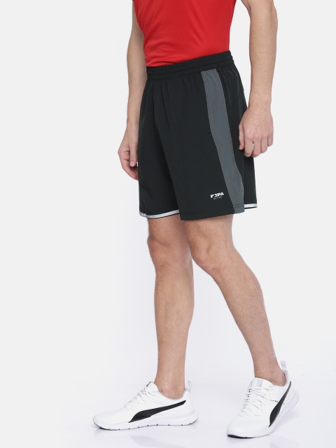 

U.S. Polo Assn. Men Black Solid Regular Fit Sports Shorts